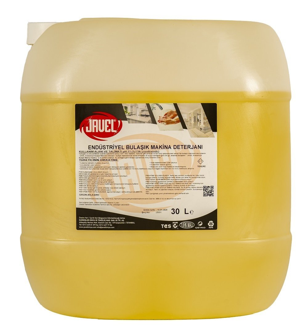 ENDÜSTRİYEL BULAŞIK MAKİNASI DETERJANI 23,3 LT