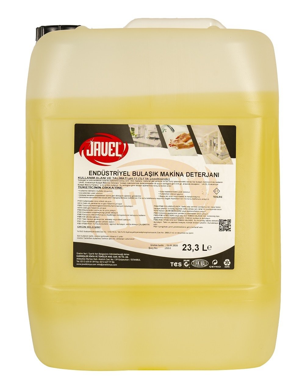 ENDÜSTRİYEL BULAŞIK MAKİNASI DETERJANI 23.3