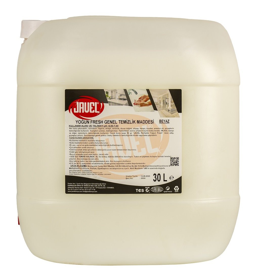 JAVEL EXTRA YOĞUN FRESH PARF. YÜZEY TEMİZLEYİCİ 30 KG - BEYAZ