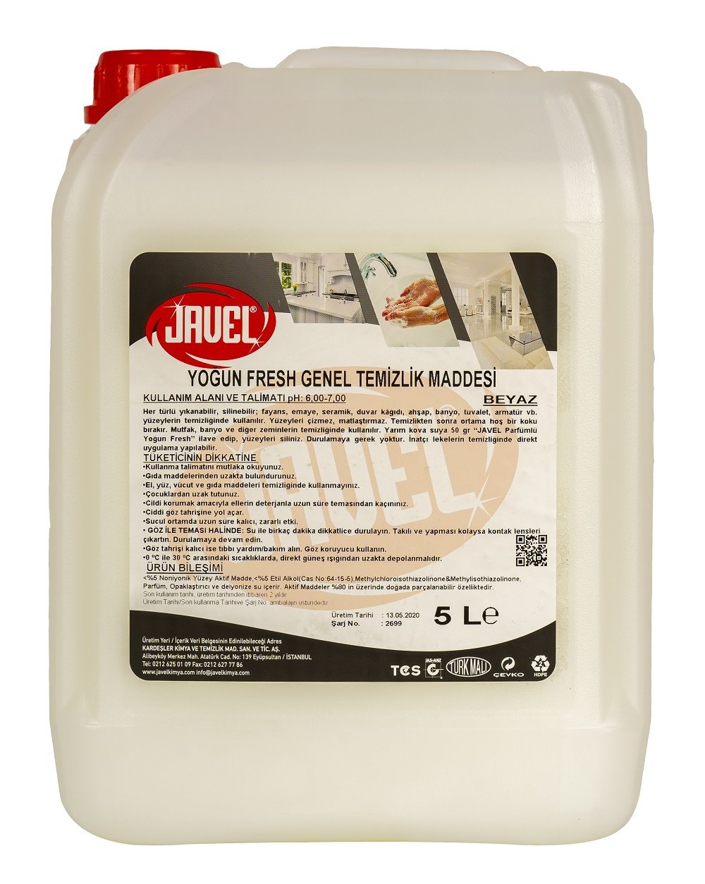 JAVEL EXTRA YOĞUN FRESH PARF. YÜZEY TEMİZLEYİCİ 5 kg - BEYAZ