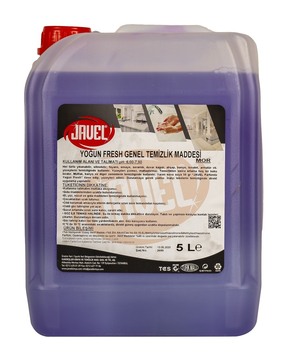 JAVEL EXTRA YOĞUN FRESH PARF. YÜZEY TEMİZLEYİCİ 5 kg - MOR