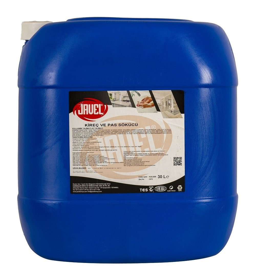 JAVEL KİREÇ VE PAS SÖKÜCÜ 30 KG