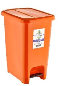 SLİM PEDALLI ÇÖP KOVASI GRİ CEYMOP TURUNCU - 30