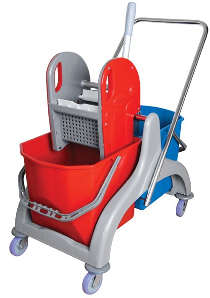 ÇİFT KOVALI TEMİZLİK SETİ PLASTİK PRESLİ