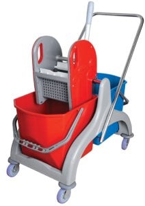 ÇİFT KOVALI TEMİZLİK SETİ PLASTİK PRESLİ