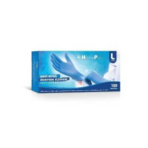 MUAYENE ELDİVENİ NİTRİL MAVİ PUDRASIZ 100'LÜ