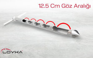 SONDA KUST 150 ÜSTTEN BOŞALTMALI KROM 1,5M 7 GÖZ